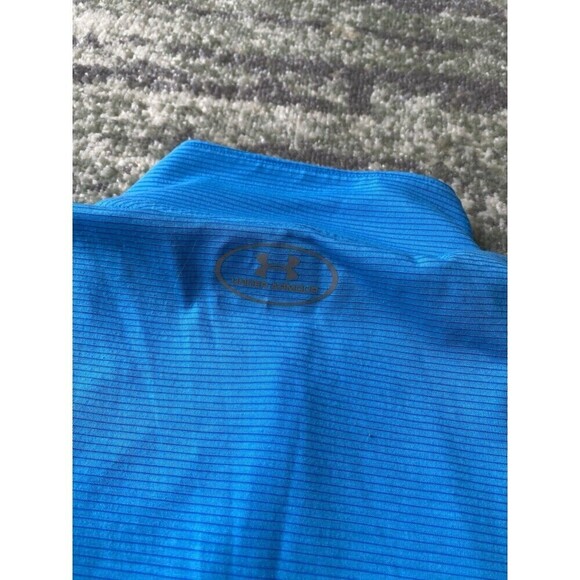 SET (2) Under Armour Run Men's Size S HEATGEAR 1/4 Zip Pullover Run Blue Red - Picture 10 of 12